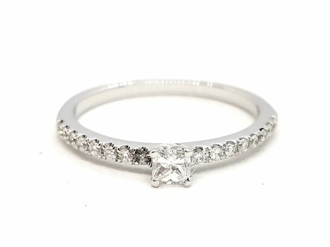 Bague 53 Bague Solitaire Or blanc Diamant 58 Facettes 578730RV