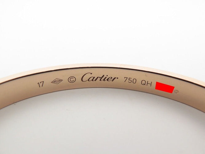 Bracelet bracelet CARTIER love en or rose 18k 17cm rose 58 Facettes 255816