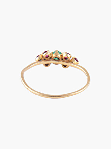 Bague Bague Emeraude Grenats 58 Facettes