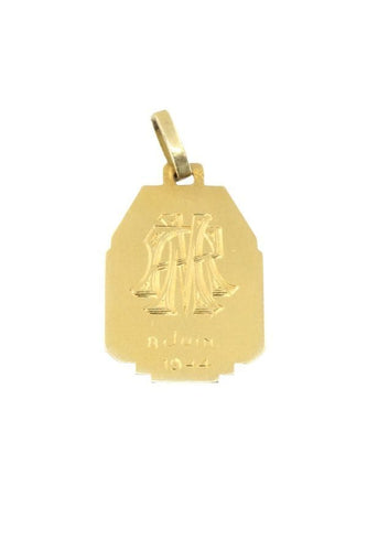 Pendentif MÉDAILLE VIERGE ANCIENNE 58 Facettes 040261