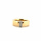 Bague 53 Alliance or jaune 18 carats motif en diamants 58 Facettes