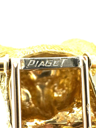 Broche PIAGET - Broche animalière Or Œil-de-tigre vers 1960 58 Facettes