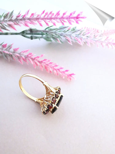 Bague 58 Bague Grenats Or Jaune 58 Facettes AA 1531