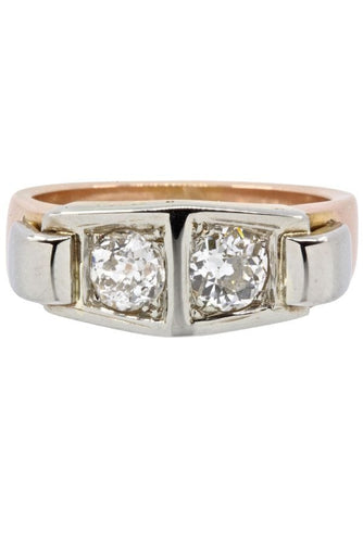 Bague BAGUE DIAMANTS ANNÉES 50' 58 Facettes 039201