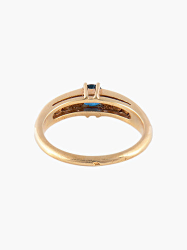 Bague Bague Or Jaune Saphir Diamants 58 Facettes