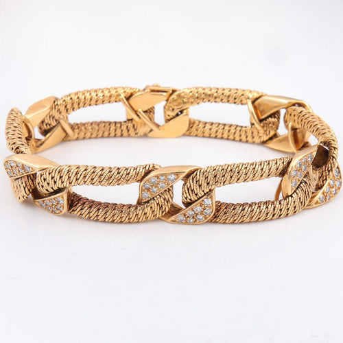 Bracelet GEORGES LENFANT, Rare Bracelet en Or & Diamants 58 Facettes