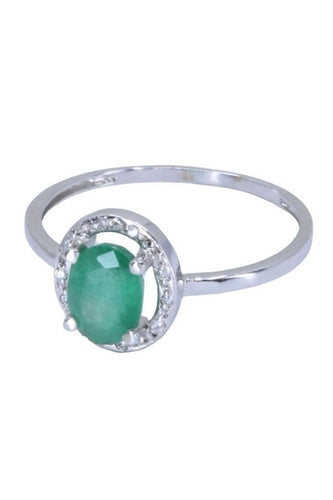 Bague Bague moderne, émeraude, diamants 58 Facettes 063521
