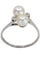 Bague 64 Bague toi et moi en or blanc, perles et diamants 58 Facettes 061741