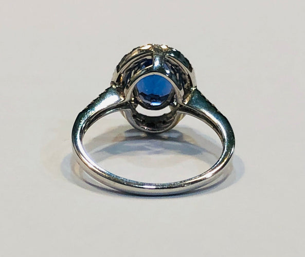 Bague 49 Bague or blanc tanzanite et diamants 58 Facettes