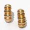 Boucles d'oreilles Créoles en or jaune godronnée Chimento 58 Facettes