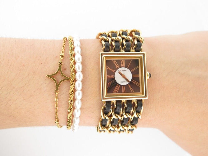 Montre vintage montre CHANEL mademoiselle h0006-xl or 18k 4 rangs quartz 58 Facettes 251310