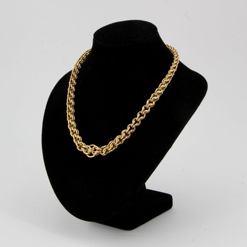 Collier Collier en or jaune maillons entrelacés 58 Facettes 21-625