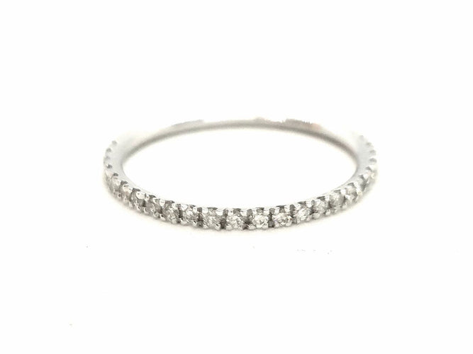 Bague 54 Bague Alliance Or blanc Diamant 58 Facettes 578786RV