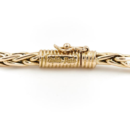 Collier Caplain Saint André Collier Maille palmier Or jaune Saphir 58 Facettes 1913087CN