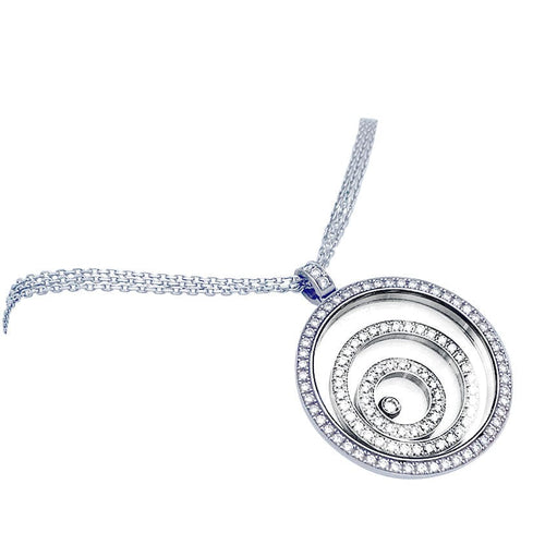 Collier Collier Chopard, "Happy Spirit", or blanc, diamants. 58 Facettes 33350