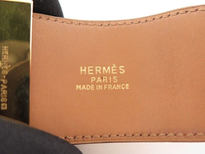 Bracelet bracelet HERMES collier de chien medorcuir swift orange dore 58 Facettes 254417