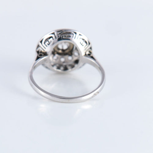Bague 50 Bague Rosace diamants, époque Art Déco 58 Facettes