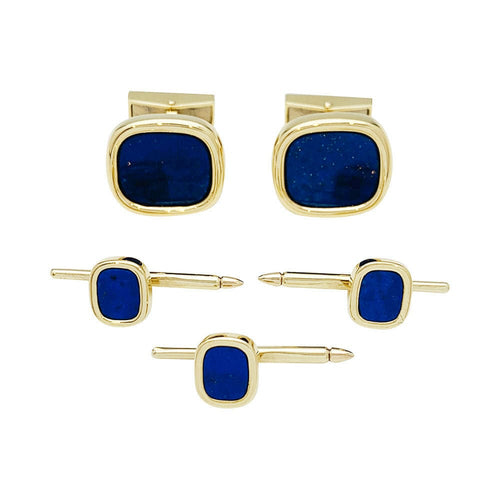 Boutons de manchette Boutons de manchette et de col Tiffany & Co. or et lapis lazuli. 58 Facettes 30769