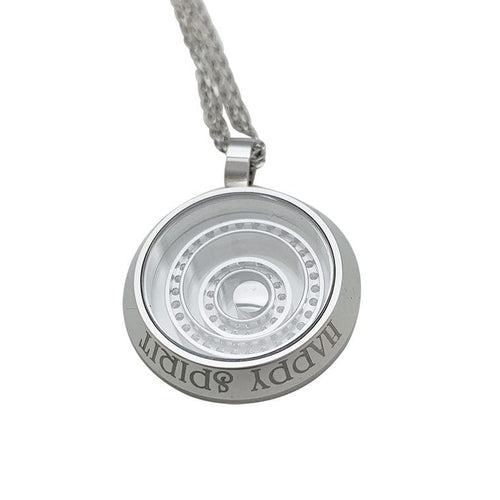 Pendentif Chaîne et pendentif Chopard "Happy Spirit" en or blanc, diamants 58 Facettes 30904