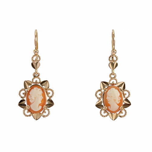 Boucles d'oreilles Parure bague et boucles d'oreilles camées 58 Facettes 18-235