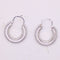 Boucles d'oreilles Créoles en or blanc 58 Facettes
