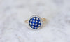 Bague Bague damier, émail, et diamants 58 Facettes