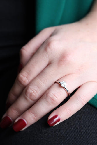 Bague 54 Bague Solitaire Or blanc Diamant 58 Facettes 2231639CN