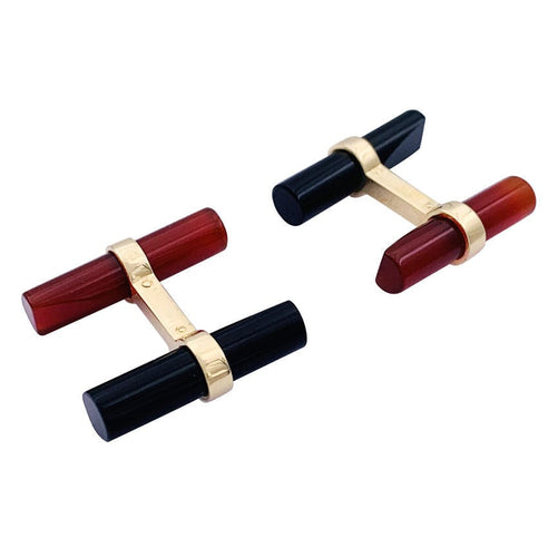 Boutons de manchette Boutons de manchette Cartier or jaune, bâtonnets interchangeables. 58 Facettes 33104