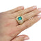 Bague 58 Bague or jaune, émeraude 2.86 carats, diamants baguettes. 58 Facettes 30650