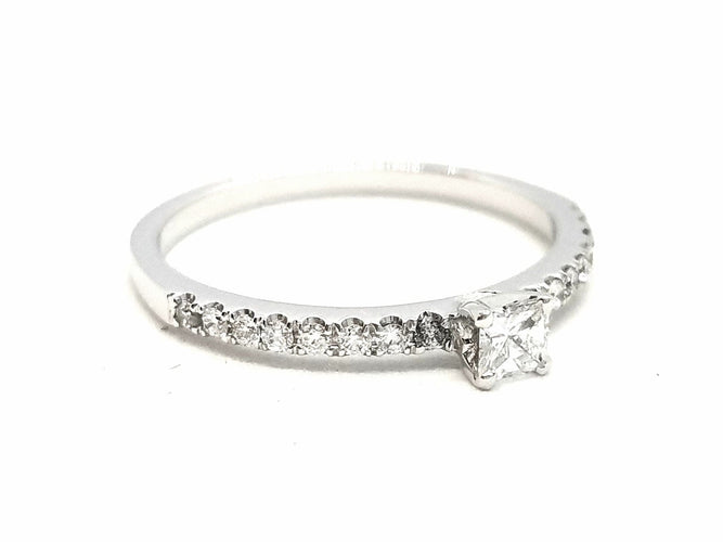 Bague 53 Bague Solitaire Or blanc Diamant 58 Facettes 578730RV