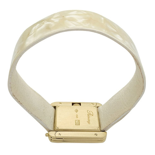 Montre Montre Poiray ,"Ma Première", en or jaune, bracelet cuir interchangeable. 58 Facettes 31885