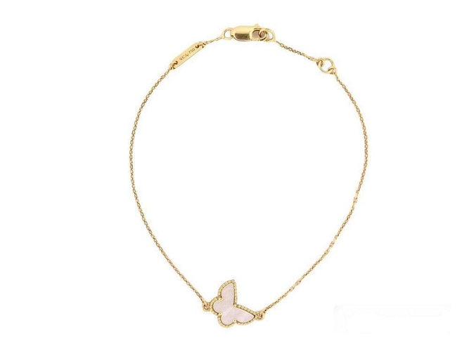 Bracelet bracelet VAN CLEEF & ARPELS sweet alhambra papillon or 18k nacre 58 Facettes 255495