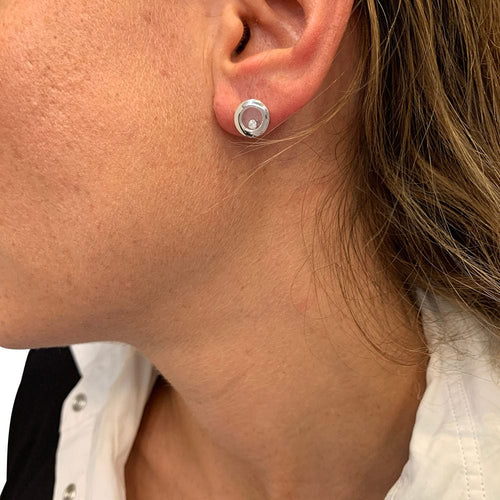 Boucles d'oreilles Boucles d'oreilles Chopard, "Happy Diamonds", or blanc, diamants. 58 Facettes 31915
