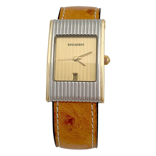 Montre Montre Boucheron, "Reflet", or jaune, acier. 58 Facettes 32177