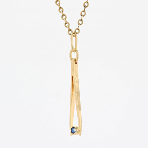 Pendentif Pendentif brucelle or jaune et saphir Augis 58 Facettes 15-424