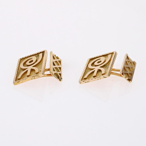 Boutons de manchette Boutons de manchette vintage or 58 Facettes CV64