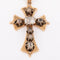 Pendentif Croix provençale or jaune et diamants 58 Facettes