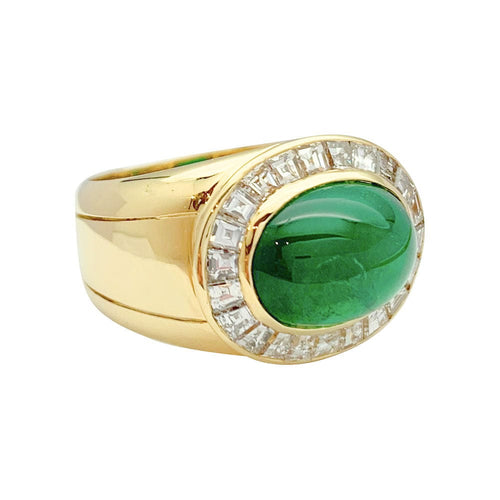 Bague 56 Bague Hammerman Brothers, émeraude, diamants. 58 Facettes 31430