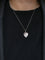 Pendentif Médaille amour Augis cœur Or blanc Rubis Plus qu’hier moins que demain 58 Facettes J238