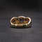 Bague 56 Bague Jarretière Or jaune Saphirs Diamants 58 Facettes