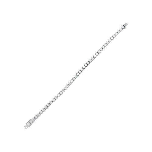 Bracelet Bracelet ligne diamants en or blanc. 58 Facettes 31364