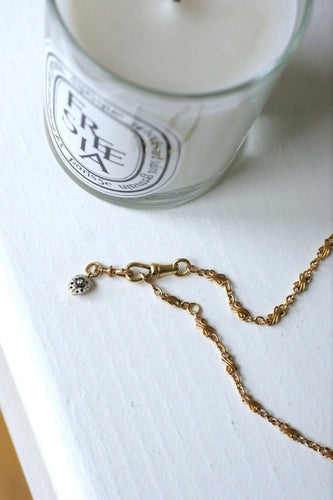 Collier Chaîne de montre ancienne, maille torsadée or rose 58 Facettes
