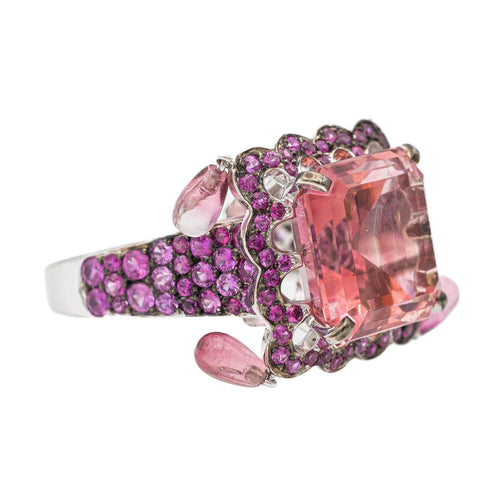 Bague 52 Boucheron Bague Cocktail Or blanc Tourmaline 58 Facettes 2303814CN