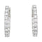 Boucles d'oreilles Créoles ovales or blanc, diamants. 58 Facettes 31798