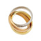 Bague 48 Bague Cartier, modèle "Trinity" 3 ors, diamants. 58 Facettes 30848