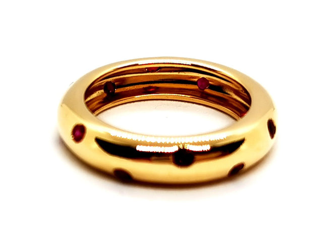 Bague 51 Chaumet Bague Jonc Constellation Or jaune Rubis 58 Facettes 1292117CN