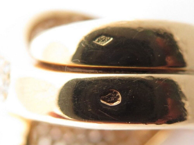 Bague 53 vintage bague CARTIER ying et yang pavage 160 diamants 5.25ct or 18k 58 Facettes 256021