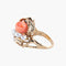 Bague Or Jaune / Corail / 54.5 BAGUE "ROSE" OR, PERLE & CORAIL 58 Facettes BO/220026/27
