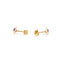 Boucles d'oreilles Boucles d'oreilles Puces Or jaune Rubis 58 Facettes 1752275CN