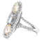 Bague 53 Bague or gris saphirs diamant 58 Facettes 31100172